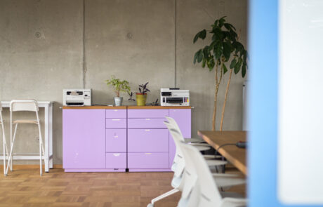 Drucker- und Materialbereich im MACHWERK Coworking Space Berlin-Mitte